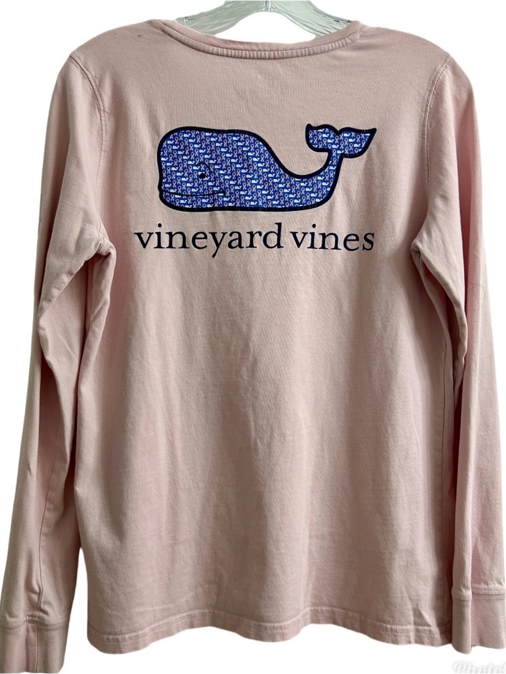 Vineyard Vines Breast Cancer Awareness Limited Edition Long-Sleeve Whale Tee S